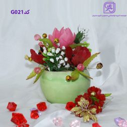 گلدان گل کریستالی G021